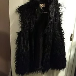 Michael Kors black faux vest